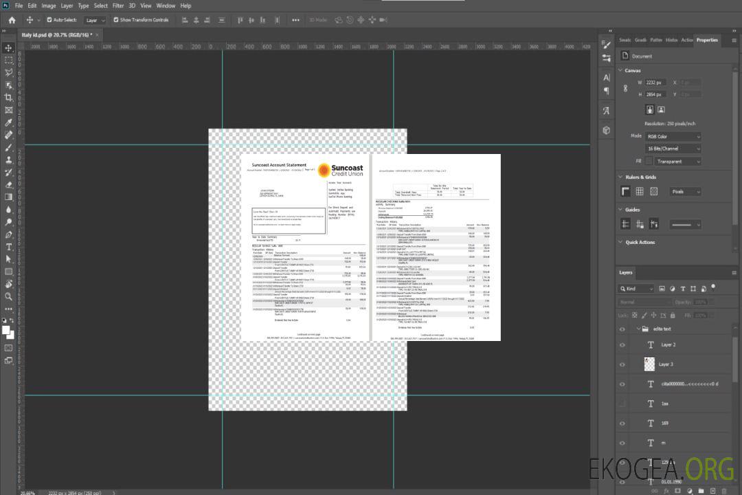 Modèle Word et PDF de relevé bancaire USA Suncoast 1-2 template Modèle Word et PDF de relevé bancaire USA Suncoast 1-2 template